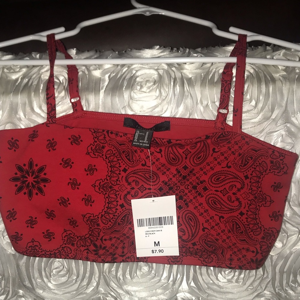 Red Bandana Crop top